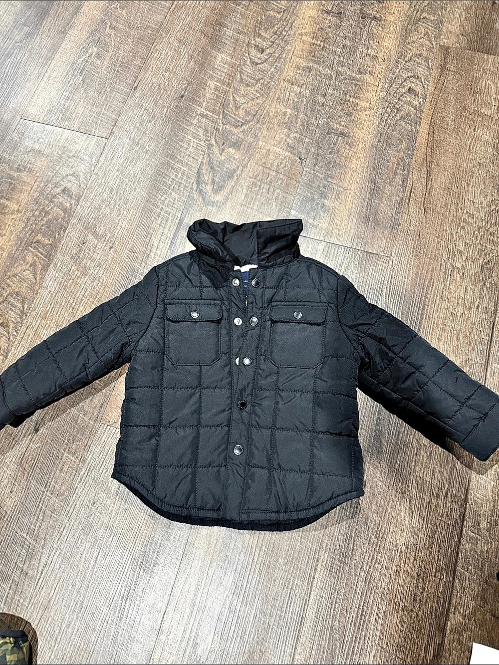 Janie and jack Boys 18 to 24 Months Black Puffer jacket with Sherpa inside Like